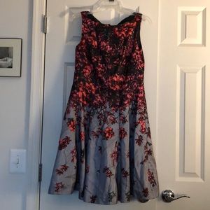 Grey and pink formal dress
